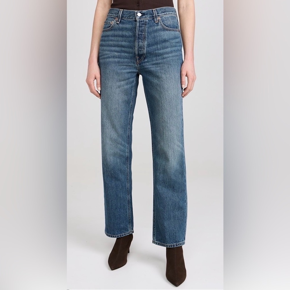 NWT Alex Mill The Bev Relaxed Jeans In Vintage Dark Indigo Wash - Picture 3 of 14